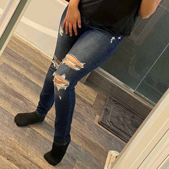 EUNINA Distressed Mid Rise Denim - Picture 2 of 6